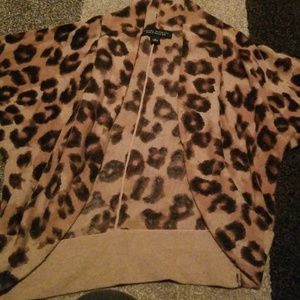 Shorter sleeve Banana Republic leopard cardigan